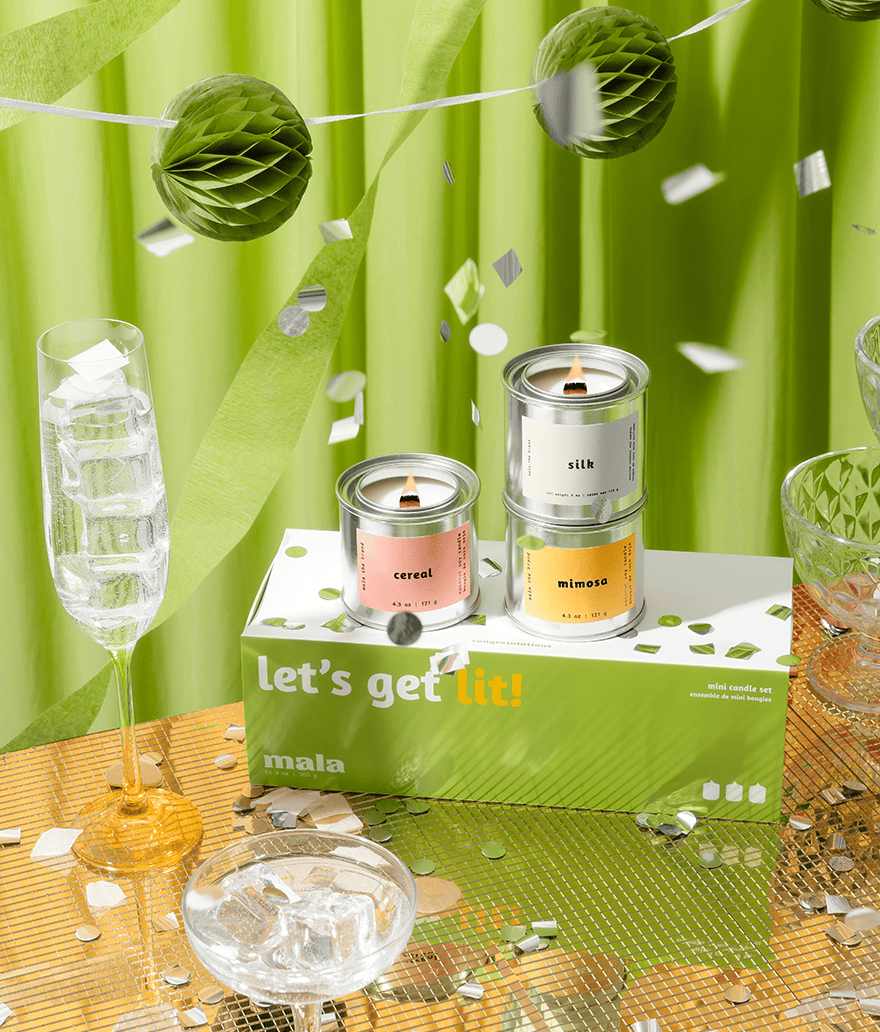 Exclusive | Let's Get Lit Candle Gift Set (Pack of 4)